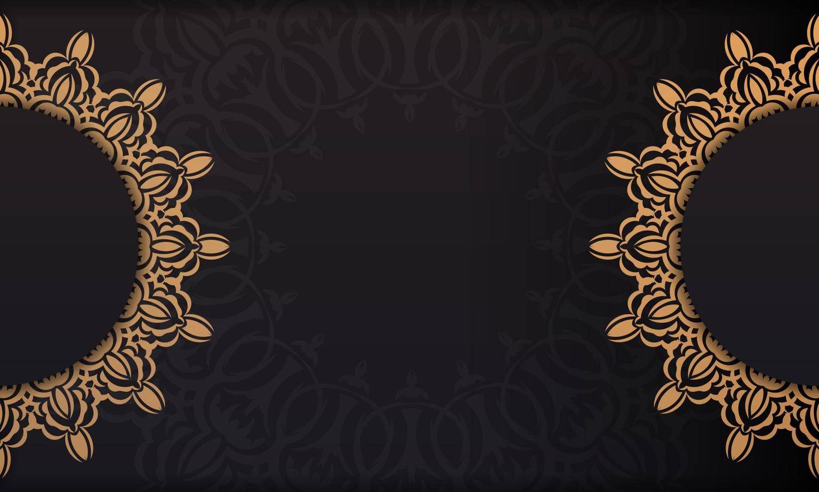 Luxus-Template-Banner mit Vintage-Ornamenten und Platz unter dem Text. vorlage für design druckbare einladungskarte mit mandalamustern. vektor