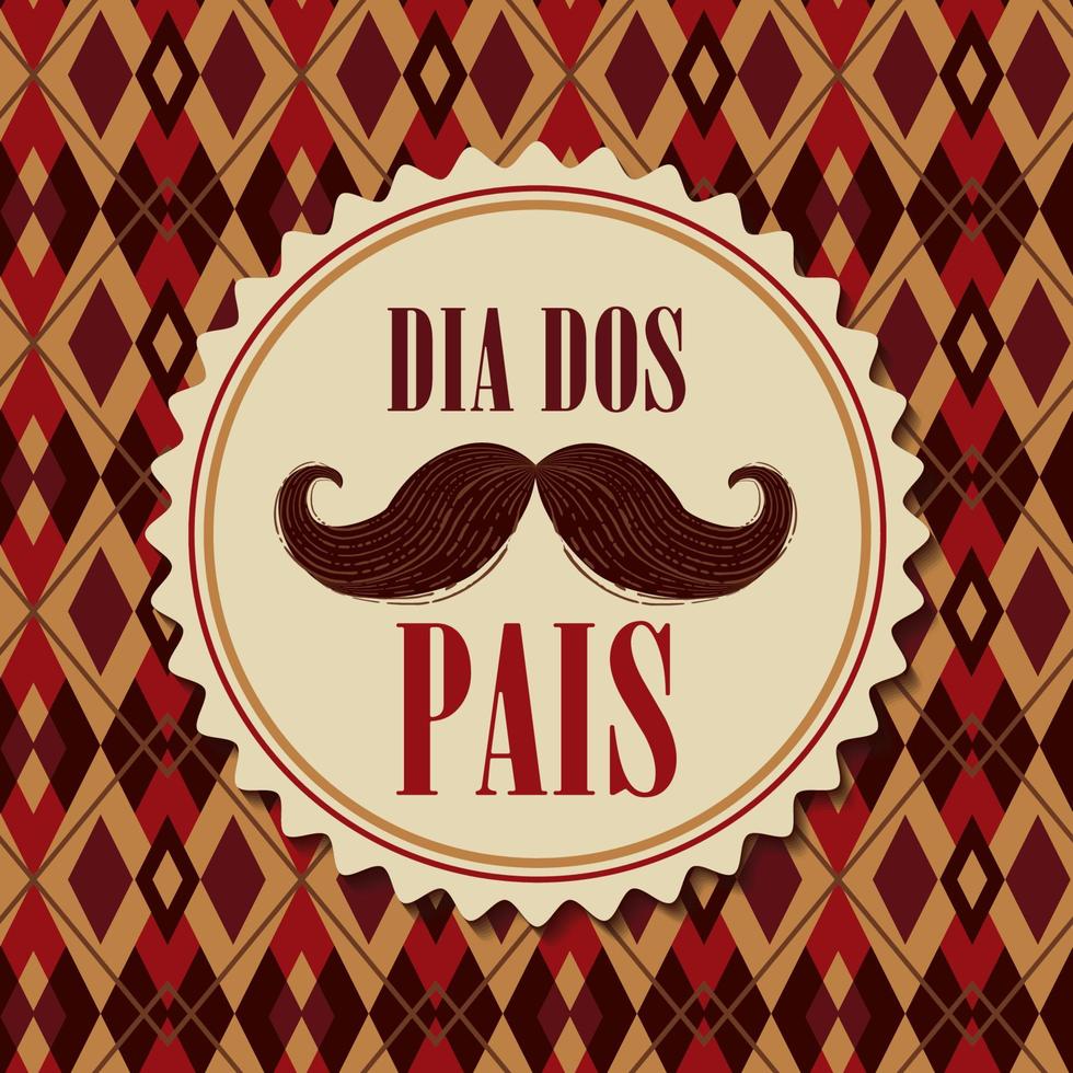 Dia dos Pais. Vatertag. Brasilianische portugiesische Schrift für die Liebe des Vaters. pai, te amo-Vektor vektor