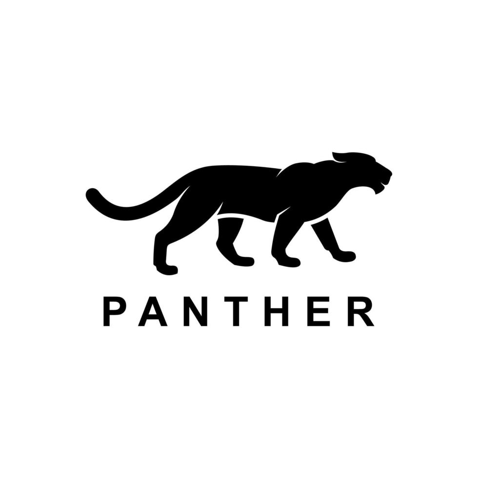 svart panter logotyp vektor