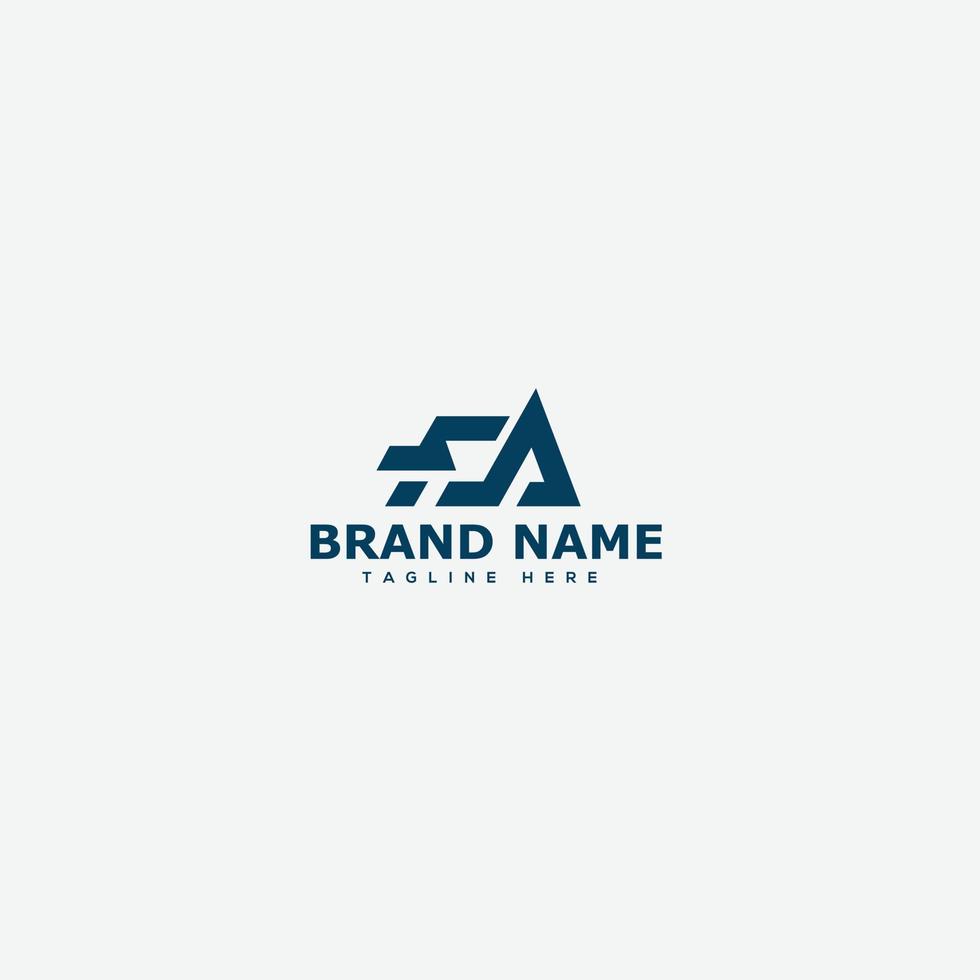 fa-Logo-Design-Vorlage, Vektorgrafik-Branding-Element. vektor
