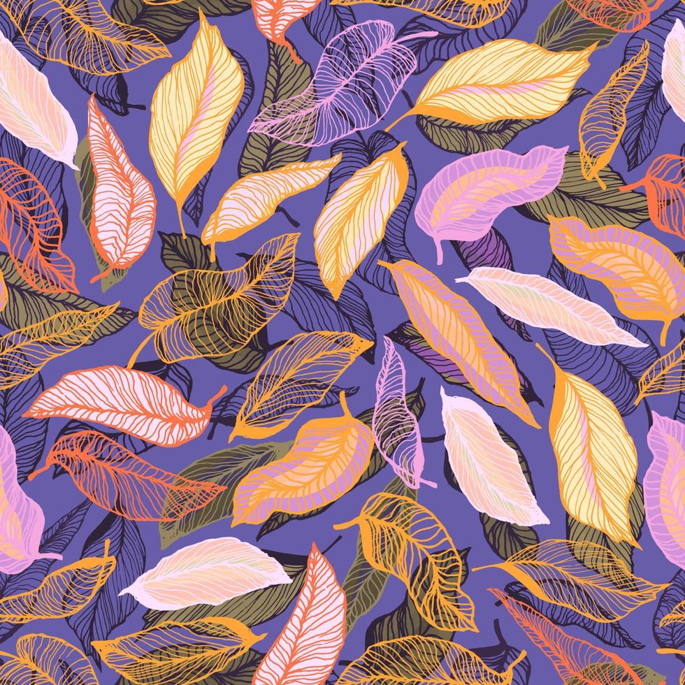 höst sömlös mönster abstrakt blommor för textil- design. vektor