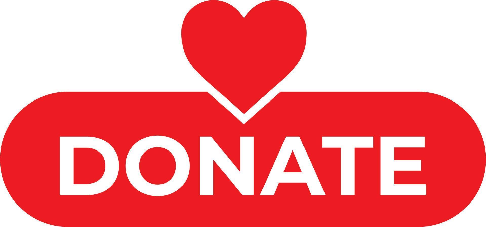 donera, donation hjärta, kärlek, Stöd ikon. vektor