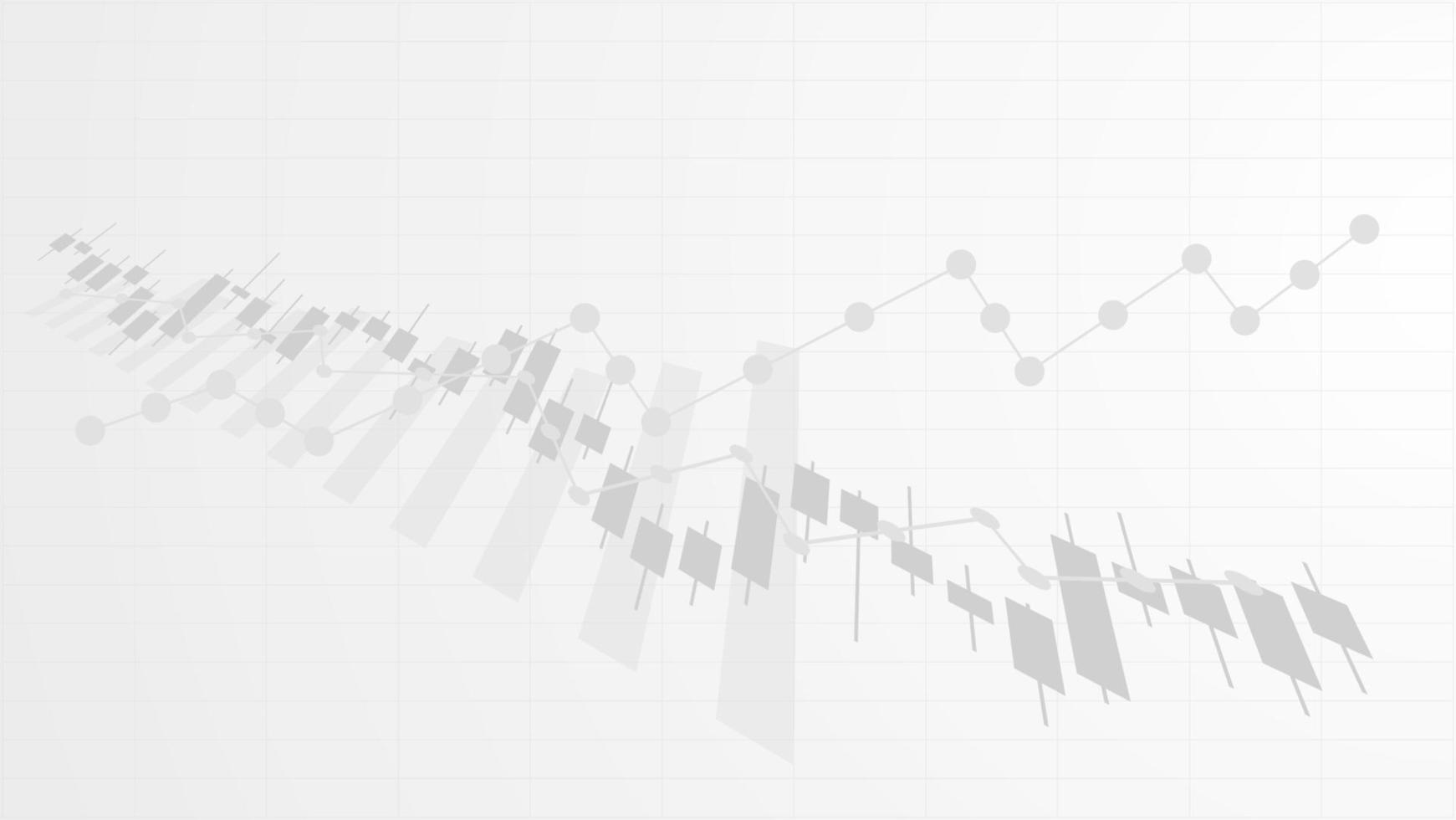 finansiell företag statistik med bar Graf och ljusstake Diagram visa stock marknadsföra pris och effektiv tjäna på vit bakgrund vektor