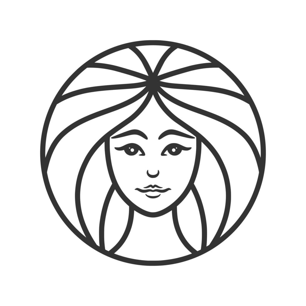 skönhet kvinna logotyp design linje konst vektor