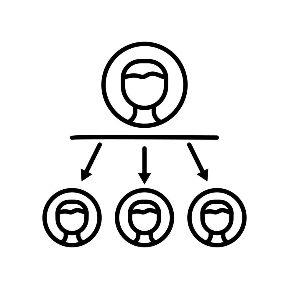 Menschen-Symbol. symbol im zusammenhang mit diskussion, geschäft. Liniensymbolstil. einfaches Design editierbar vektor