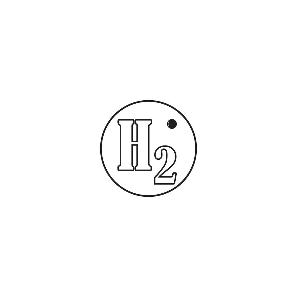 hiydrogen-Logo-Vektorillustrations-Schablonendesign. vektor