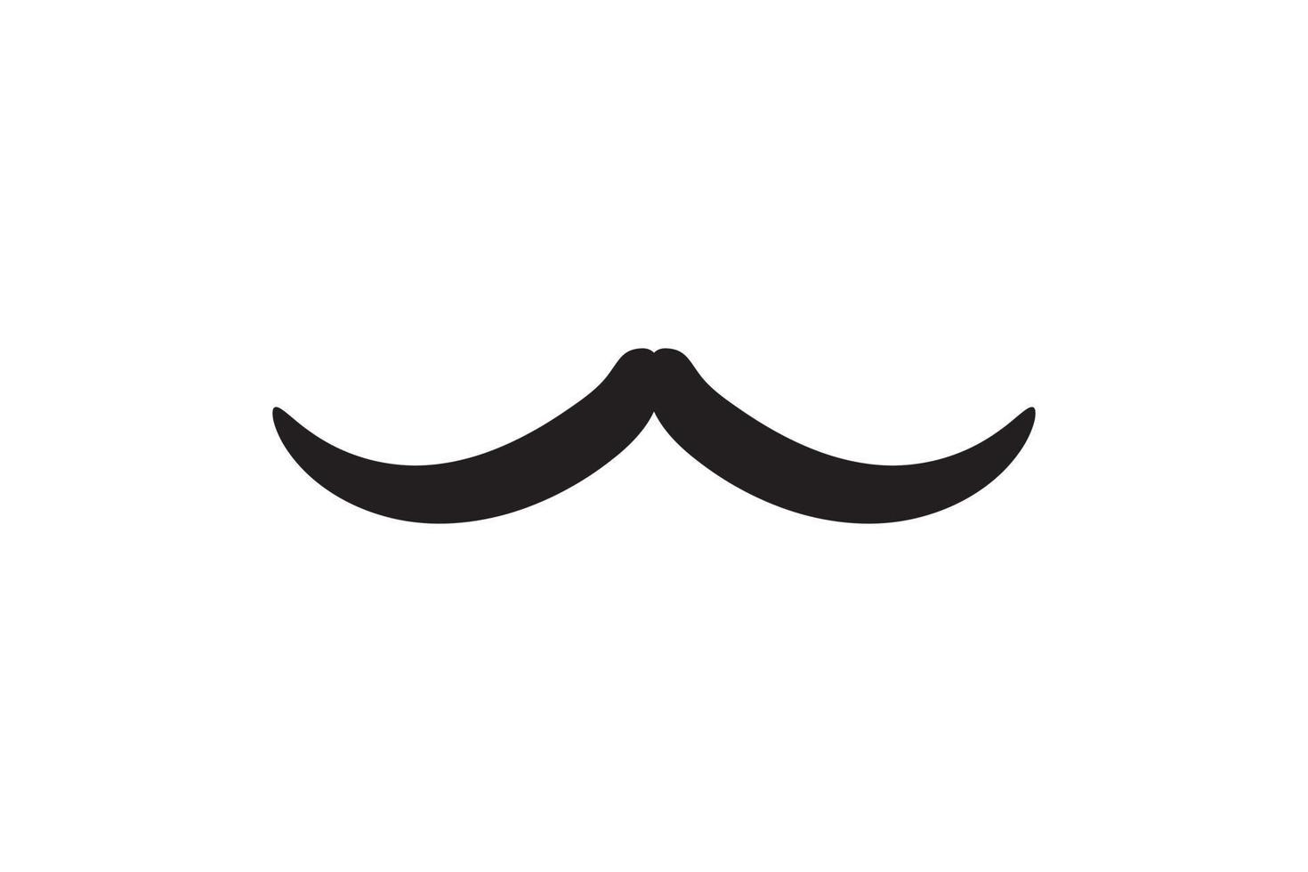 mustasch vektor ikon. svart retro stil mustasch. rakning barberare årgång man ansikte