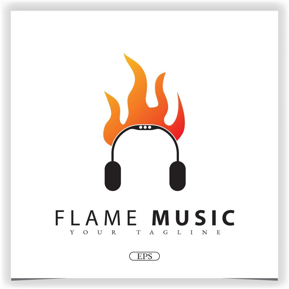 Flame Music Logo Premium eleganter Vorlagenvektor eps 10 vektor
