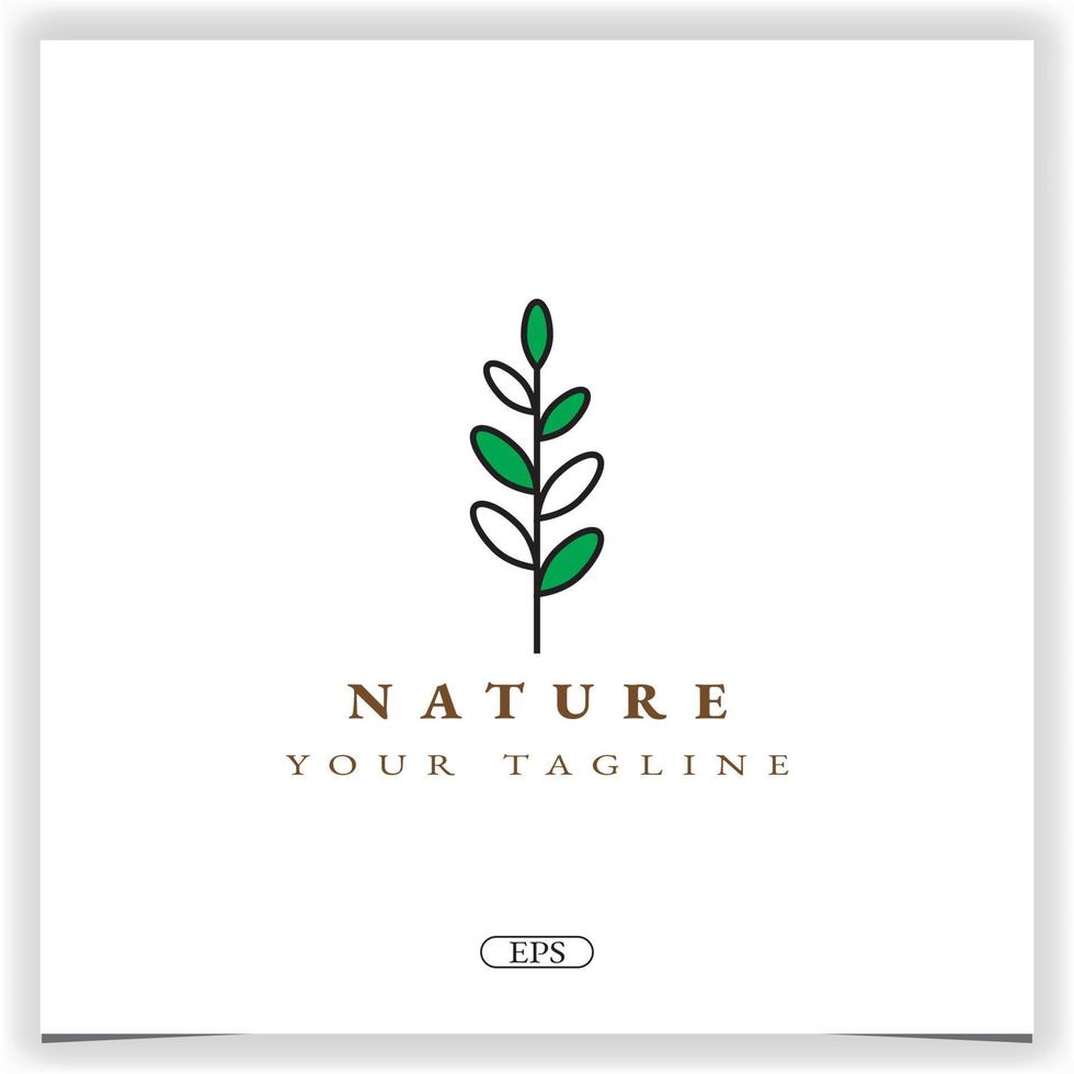 natur blad logotyp premie elegant mall vektor eps 10