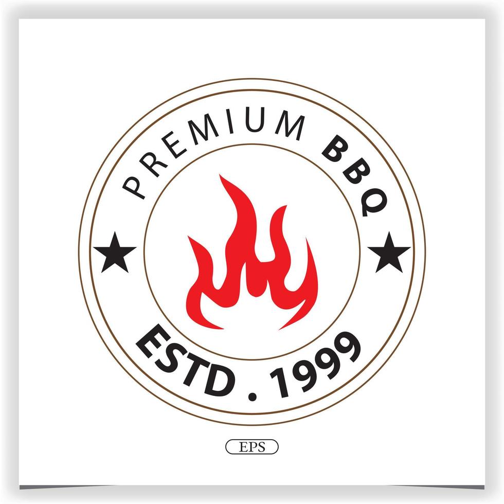 Grill-Logo Premium eleganter Vorlagenvektor eps 10 vektor