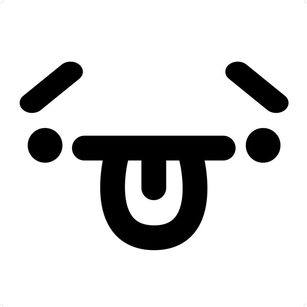 Symbol für verwirrtes verlorenes Gesicht vektor