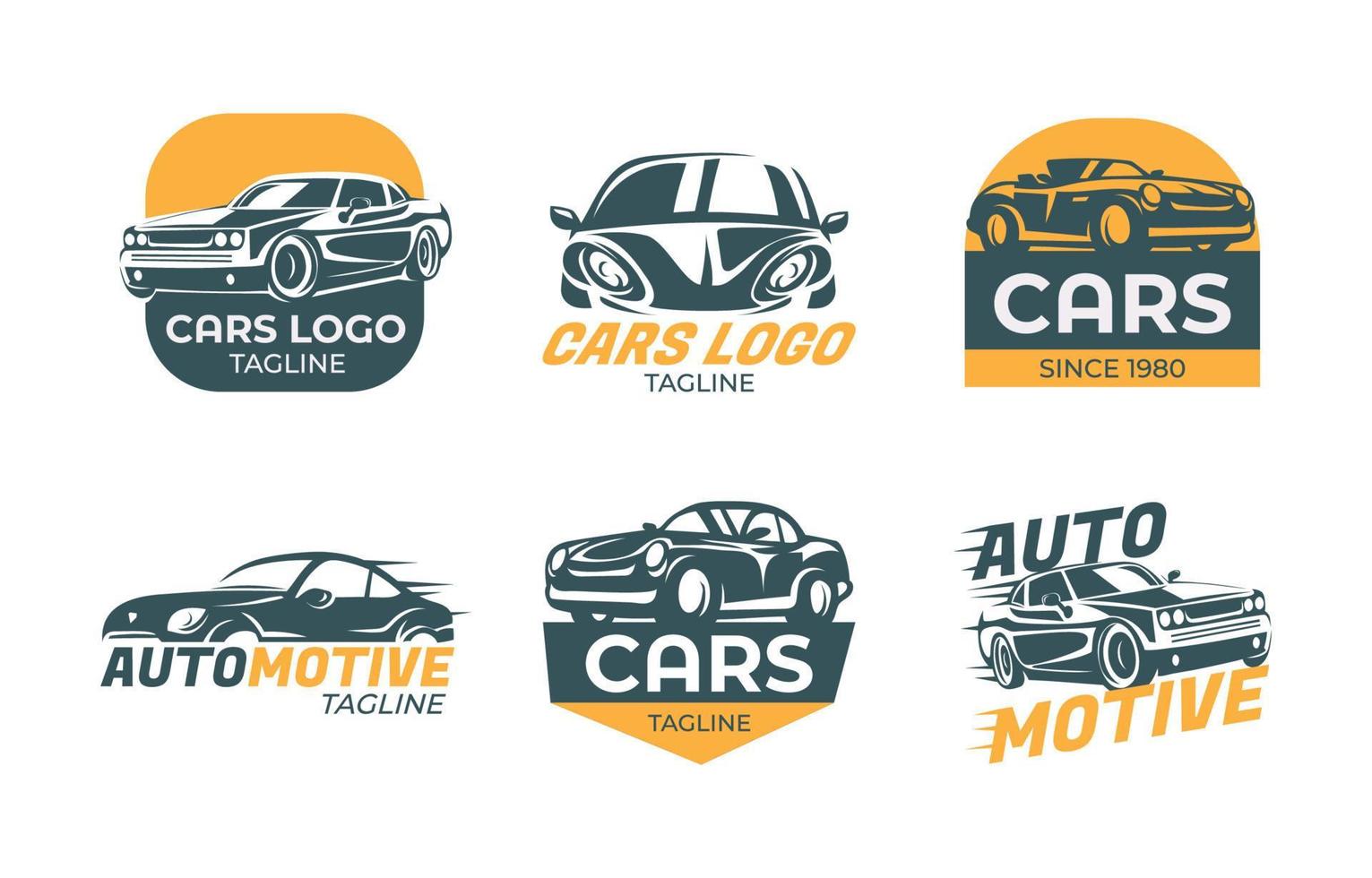 uppsättning av bil bil- logotyp vektor