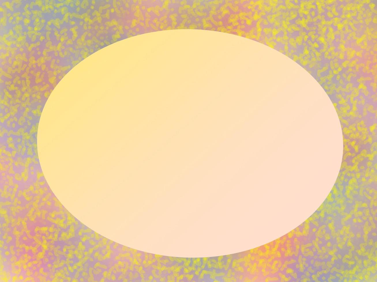 abstrakter unscharfer pastellfarbener Hintergrund mit ovalem Rahmen mit Farbverlauf für Kopierraum, Vektorillustration vektor