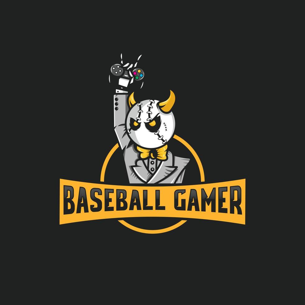 Baseball-Gamer-Logo vektor