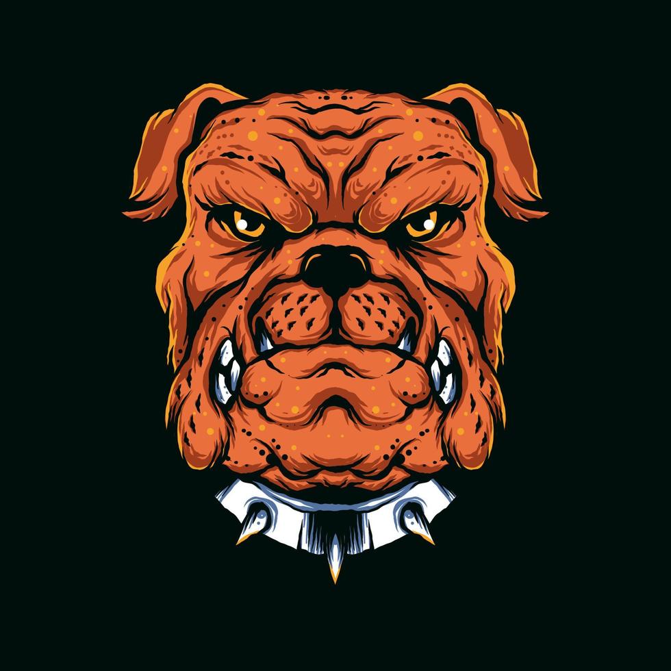 Illustration der wütenden Bulldogge vektor