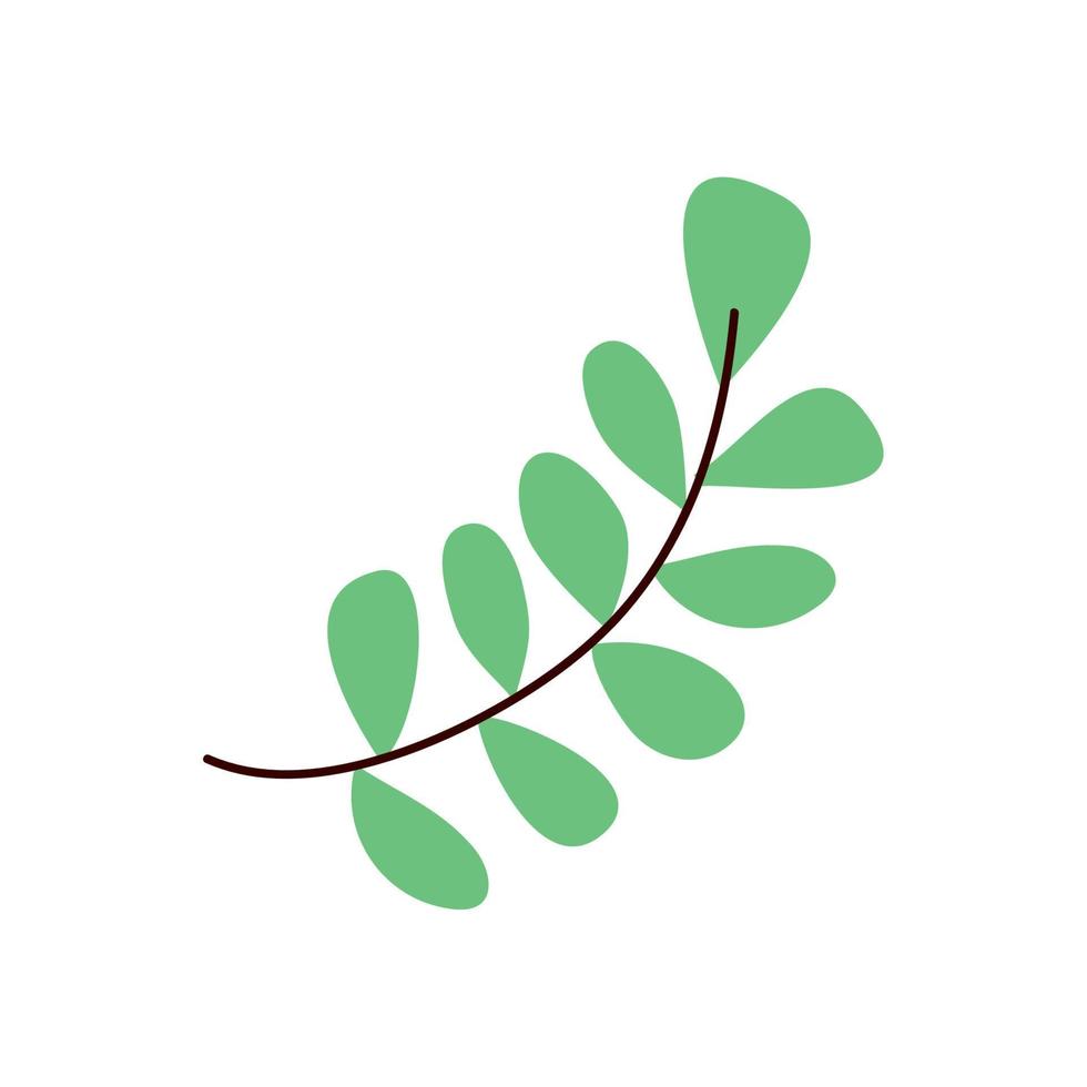 grüne Blätter im Zweig vektor