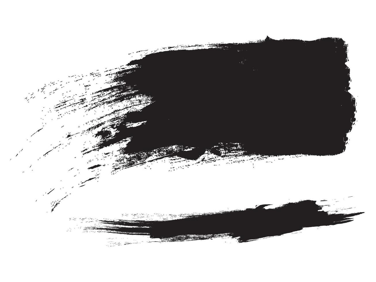 Satz von Vektor-Pinselstrich-Hintergrund. grunge hintergrund, schmutziges banner. isoliert auf weißem Hintergrund vektor