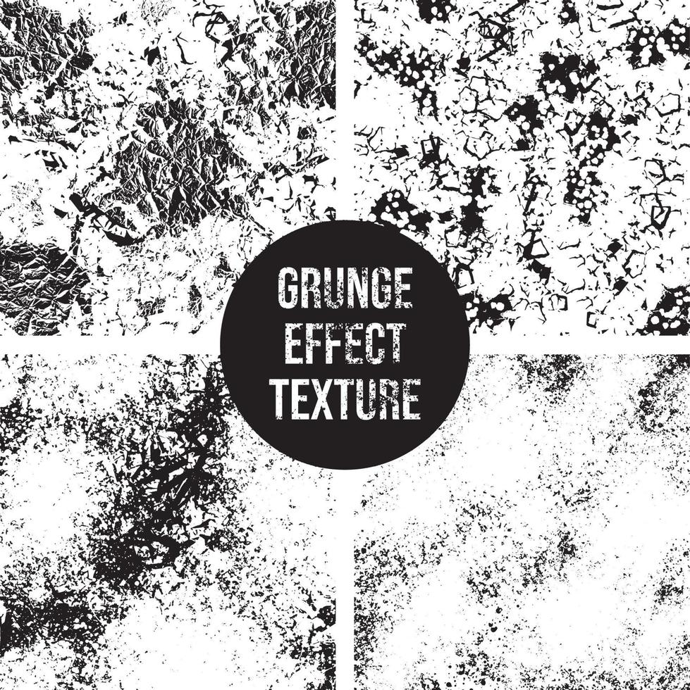 grunge effekt textur klämma konst uppsättning vektor