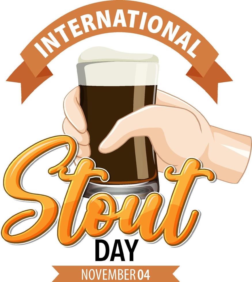 internationales stout day banner design vektor