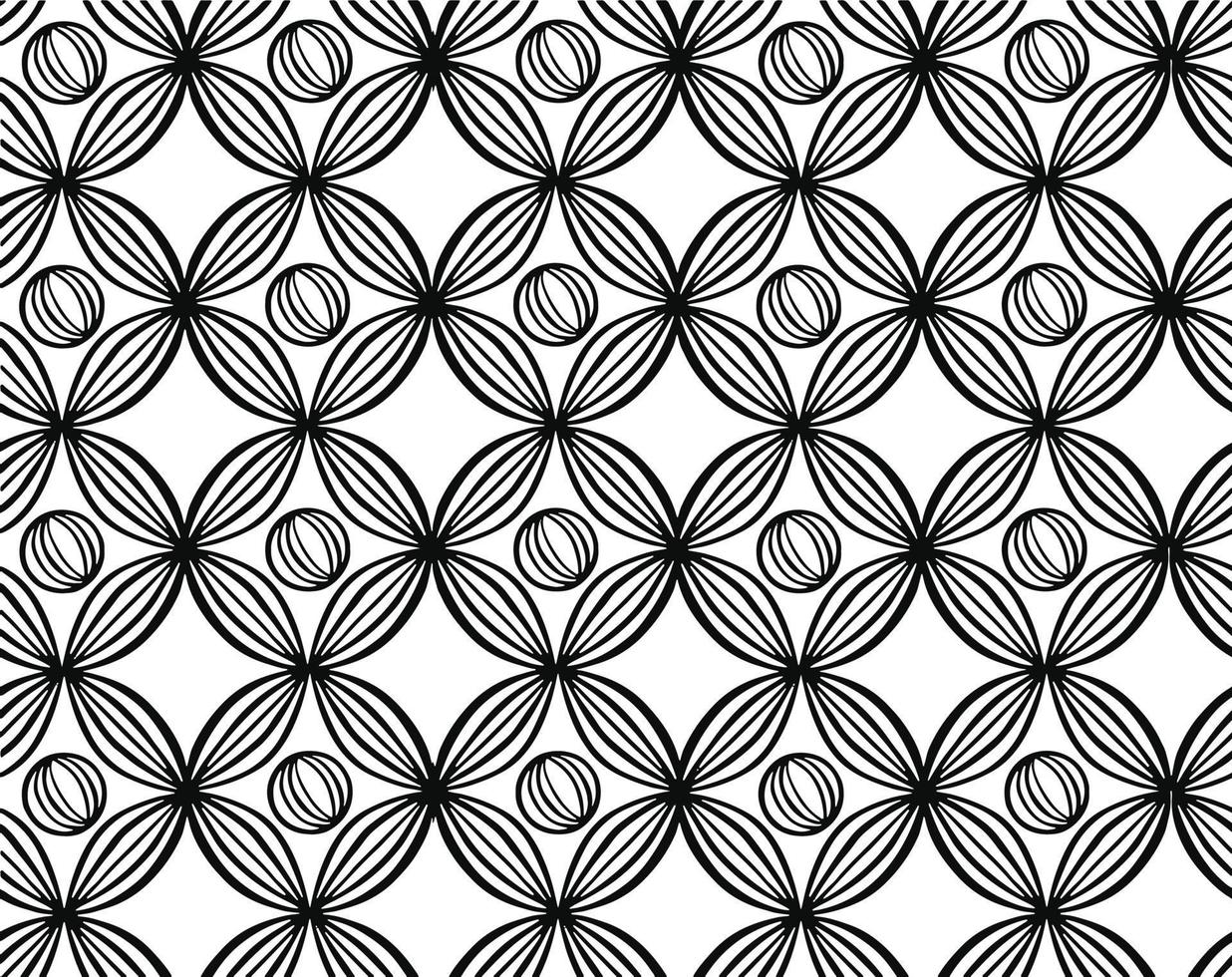 abstraktes nahtloses geometrisches Muster mit Webverzierung. einfache schwarz-weiße lineare wellenförmige gestreifte textur. Vektor. vektor