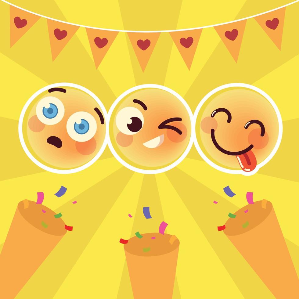 Emoji-Tag feiern vektor