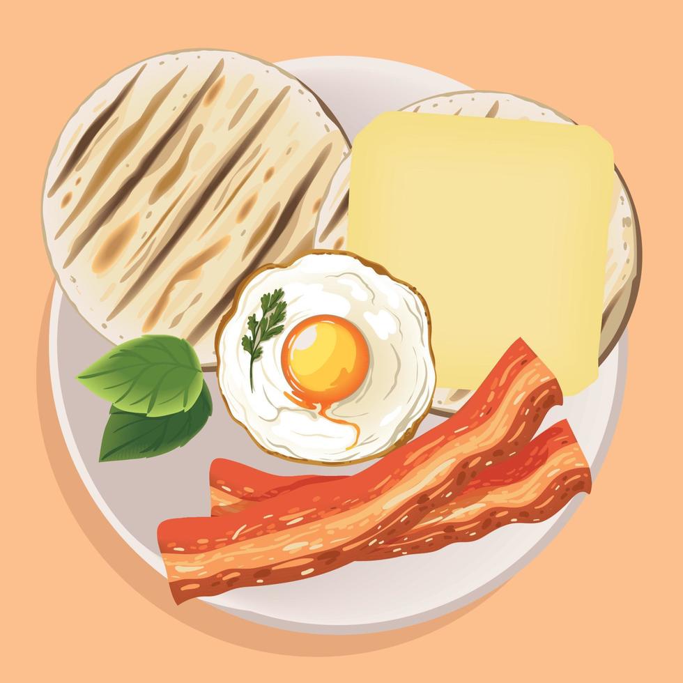 Ernährung zum Frühstück vektor