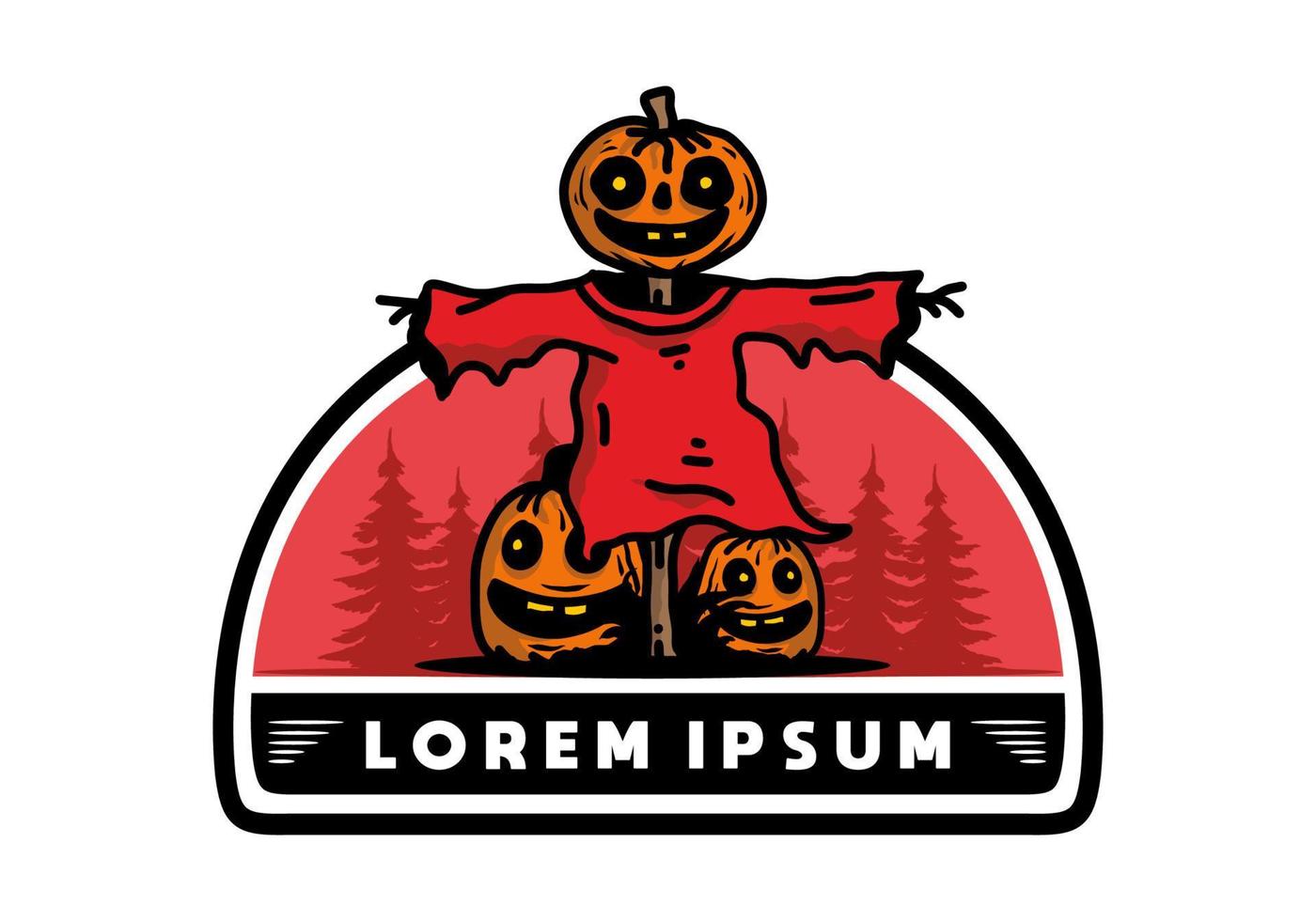 skrämmande halloween pumpa illustration design vektor