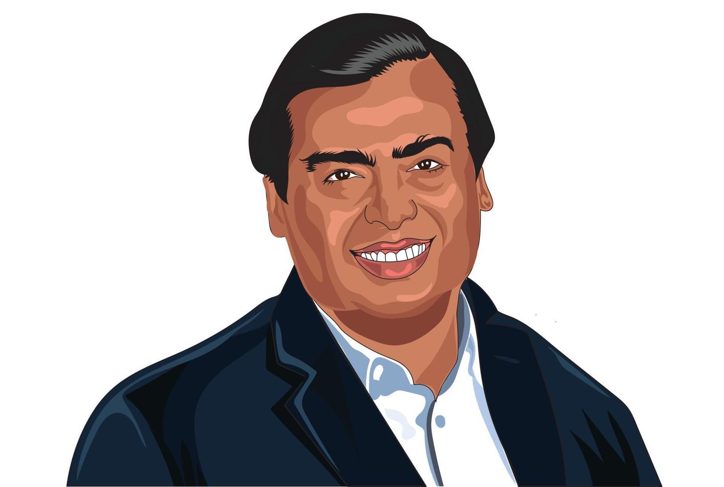 mukesh ambani , indisk miljardär industriman vektor