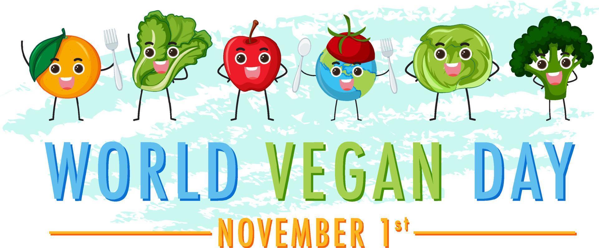 World Vegan Day banner design vektor