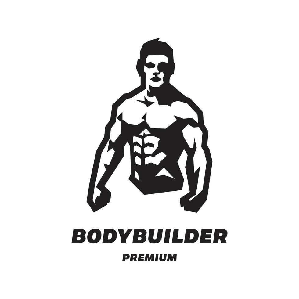 body builder logotyp vektor