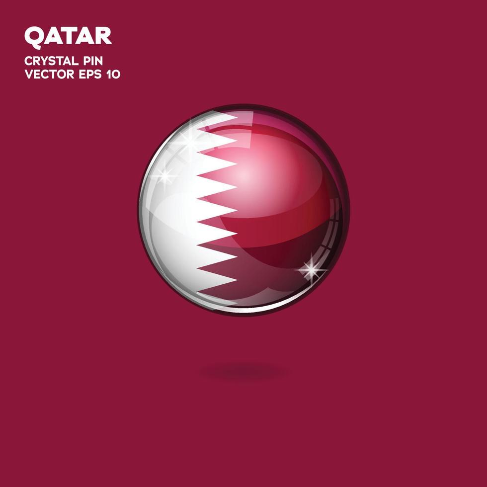 qatar flagga 3d knappar vektor