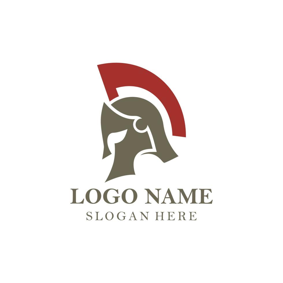 spartanische Helm-Logo-Vorlage Design-Inspiration pro Vektor
