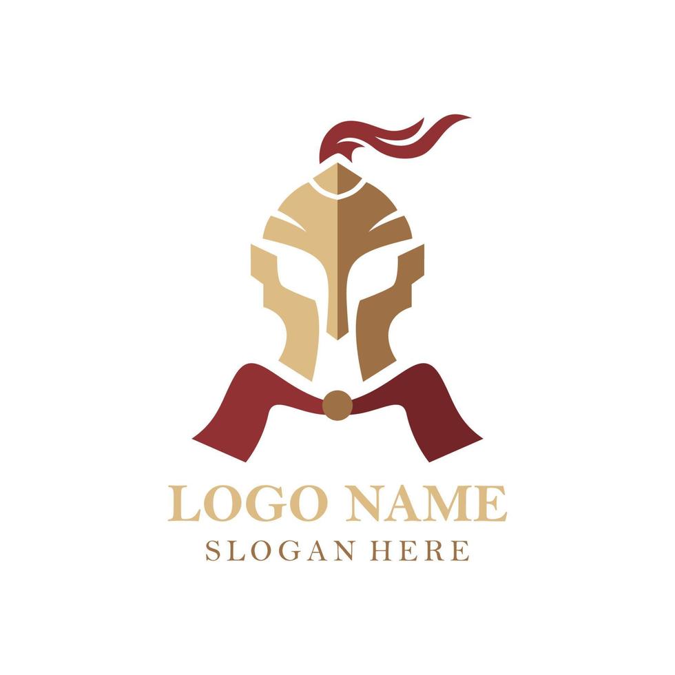 spartanische Helm-Logo-Vorlage Design-Inspiration pro Vektor