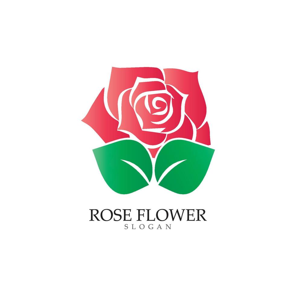 Schönheit Rose Blume Vektor Icon Design-Vorlage