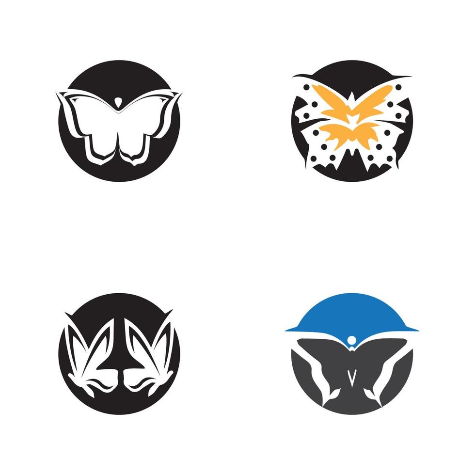 Schönheit Schmetterling Logo Vorlage Vektor Icon Design