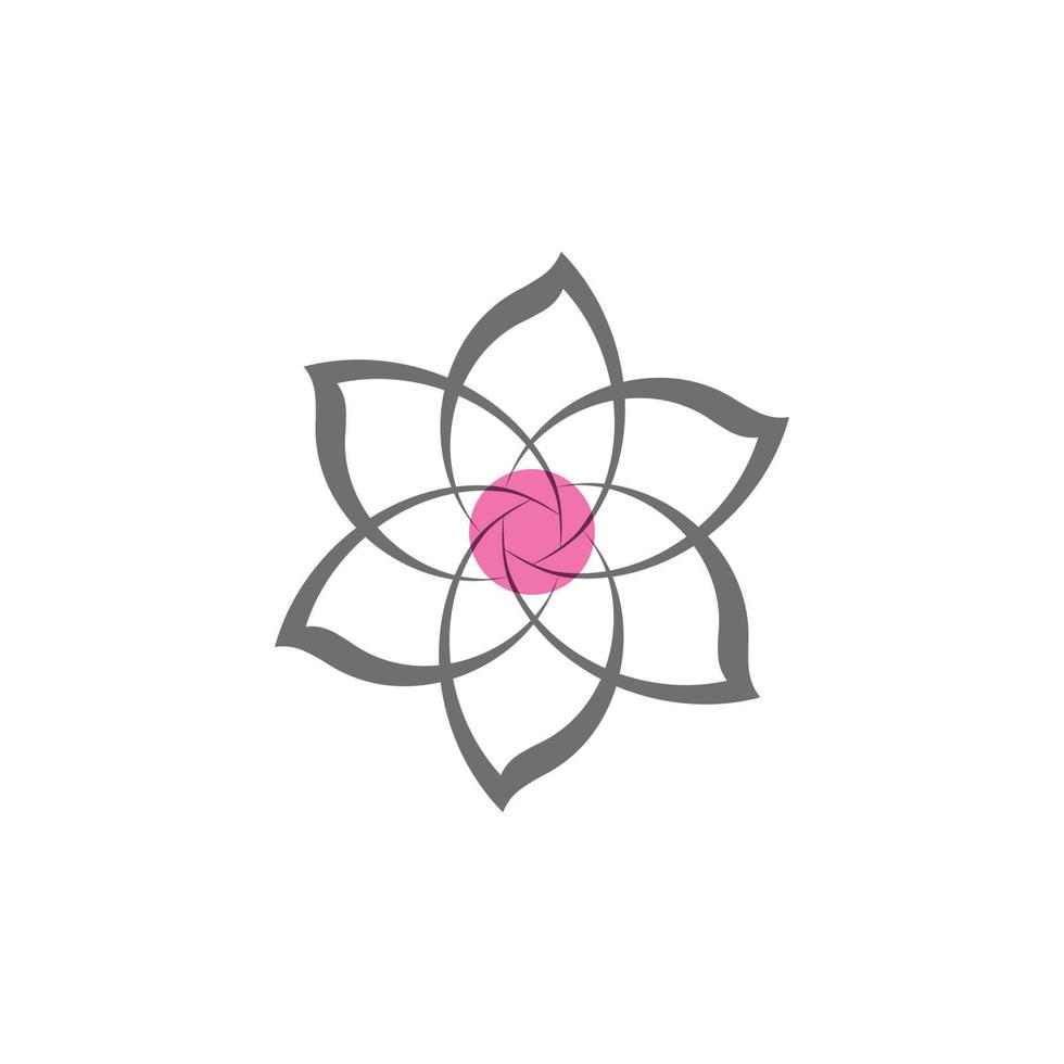 Schönheit Plumeria Symbol Blumen Design Illustration Vorlage vektor