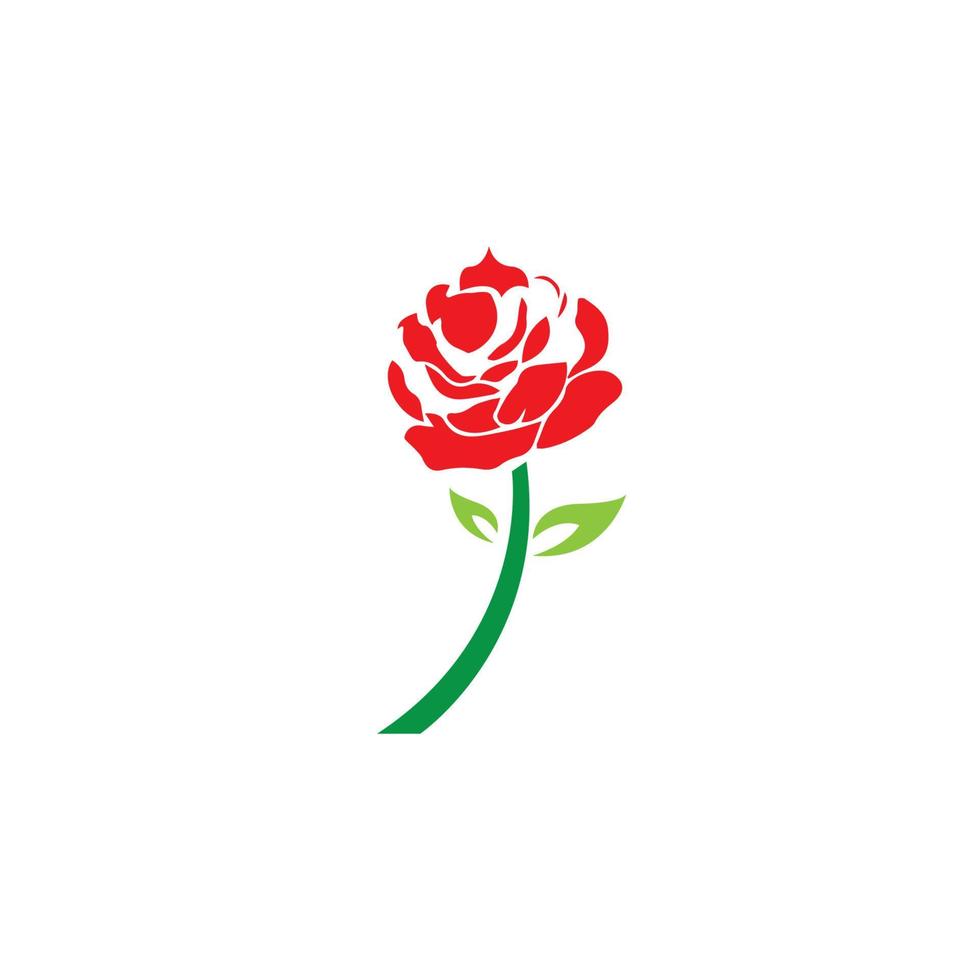 Schönheit Rose Blume Vektor Icon Design-Vorlage