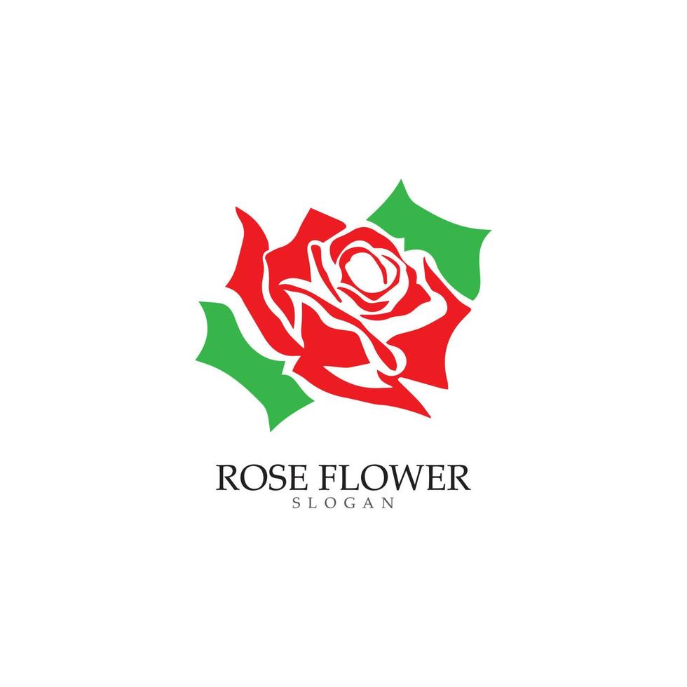 Schönheit Rose Blume Vektor Icon Design-Vorlage