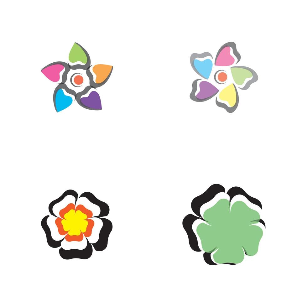 skönhet plumeria ikon blommor design illustration mall vektor