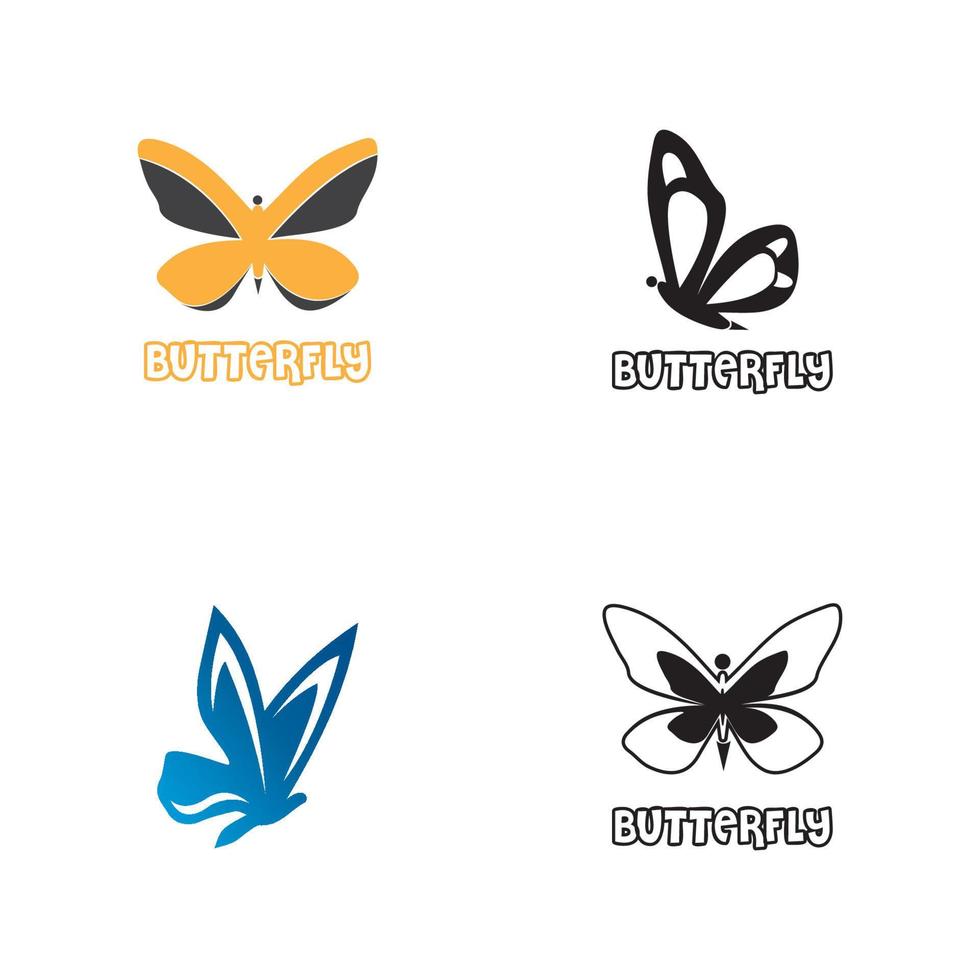 Schönheit Schmetterling Logo Vorlage Vektor Icon Design