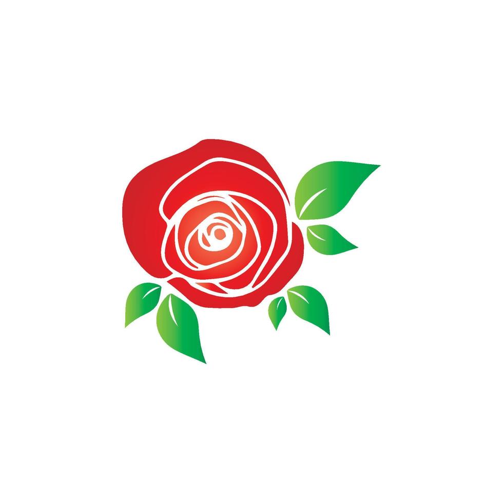 Schönheit Rose Blume Vektor Icon Design-Vorlage