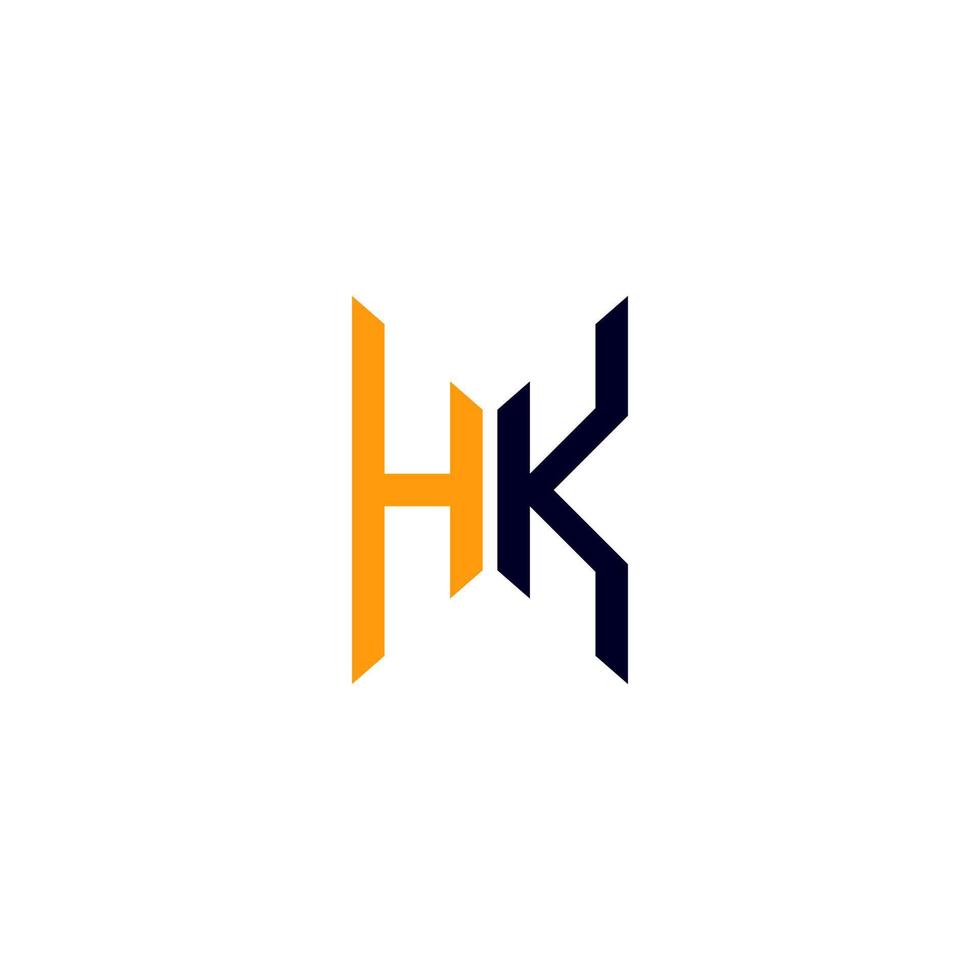 HK-Brief-Logo kreatives Design mit Vektorgrafik, HK-einfaches und modernes Logo. vektor