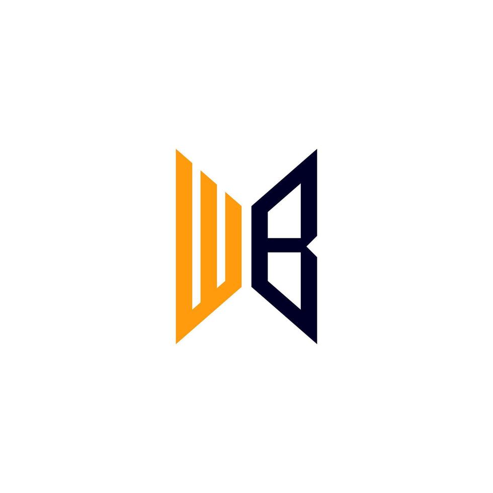 wb buchstabe logo kreatives design mit vektorgrafik, wb einfaches und modernes logo. vektor