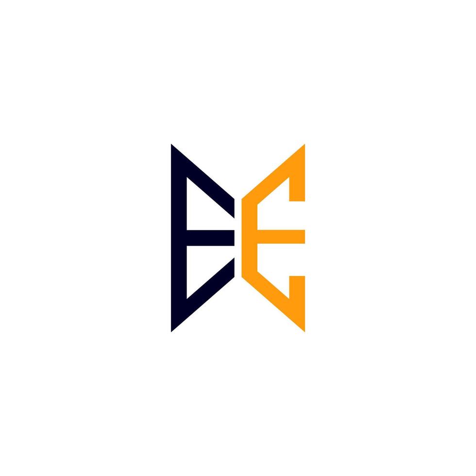 ee Brief Logo kreatives Design mit Vektorgrafik, ee einfaches und modernes Logo. vektor