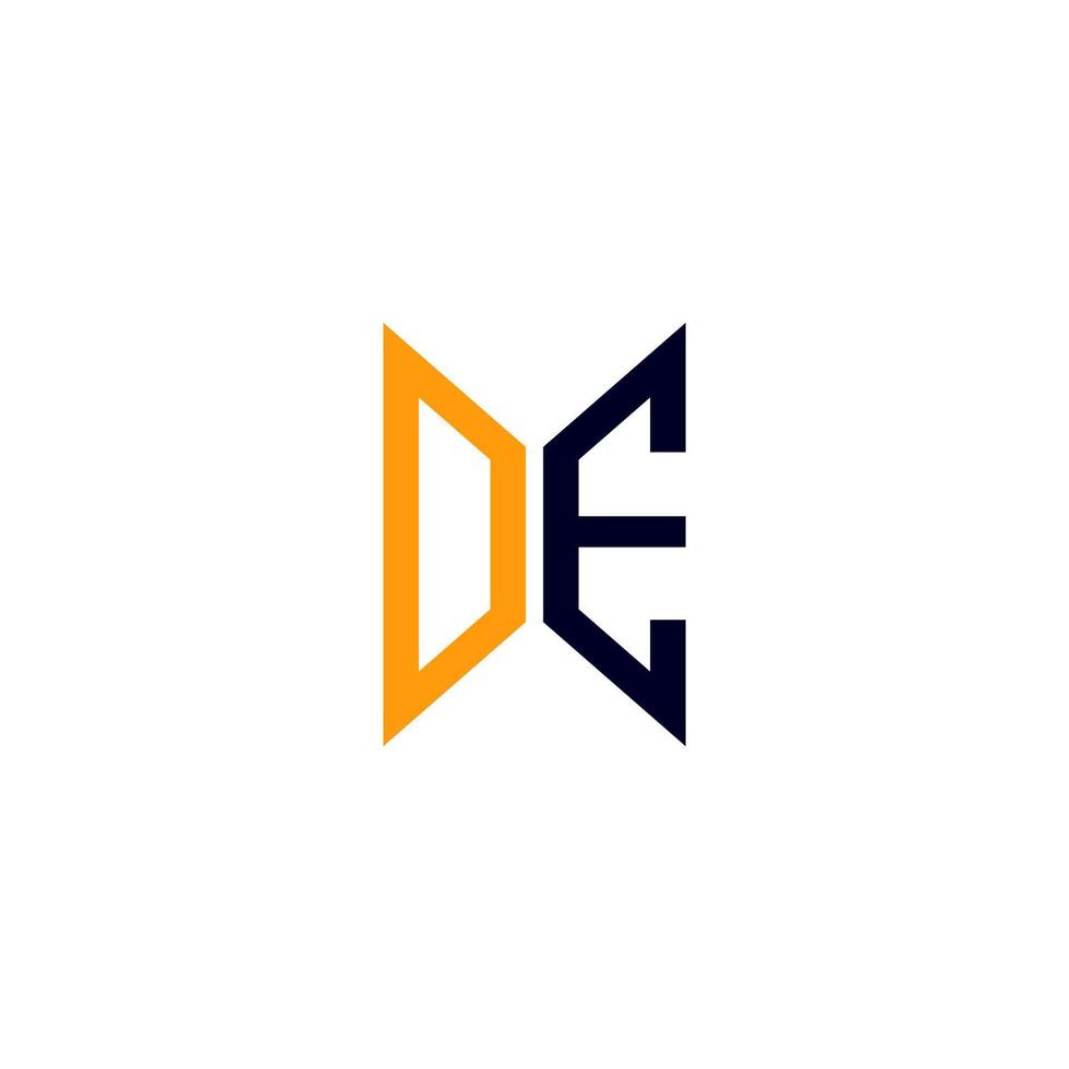 de letter logo kreatives design mit vektorgrafik, de einfaches und modernes logo. vektor