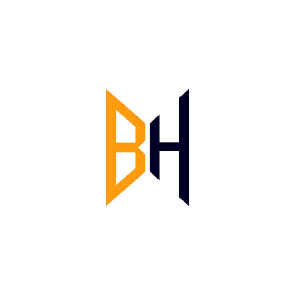 bh brev logotyp kreativ design med vektor grafisk, bh enkel och modern logotyp.