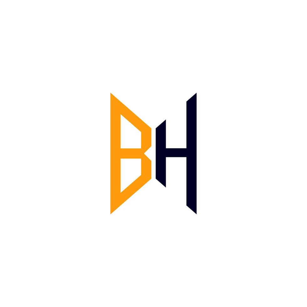 bh buchstaben logo kreatives design mit vektorgrafik, bh einfaches und modernes logo. vektor