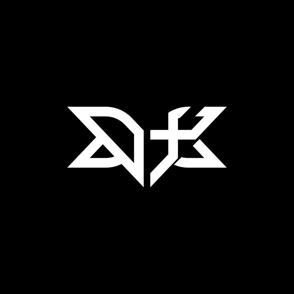 DX-Brief-Logo kreatives Design mit Vektorgrafik, DX-einfaches und modernes Logo. vektor