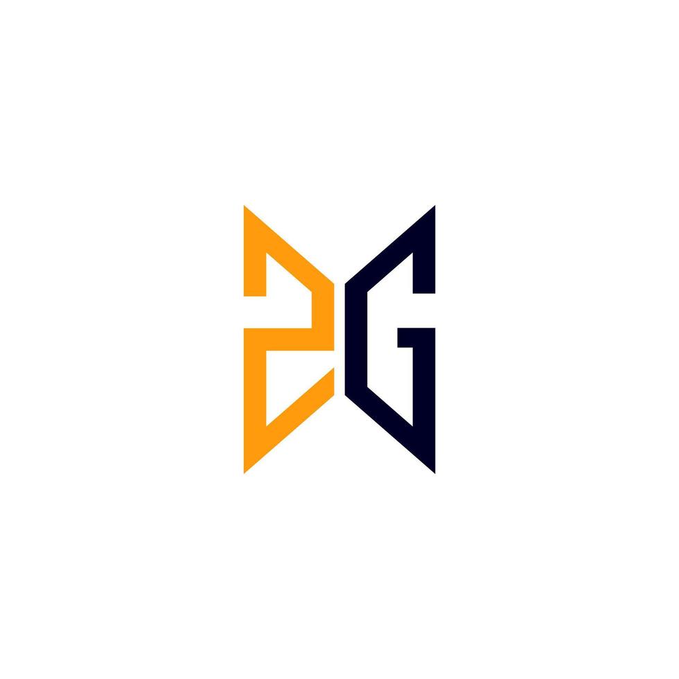 zg Buchstabe Logo kreatives Design mit Vektorgrafik, zg einfaches und modernes Logo. vektor