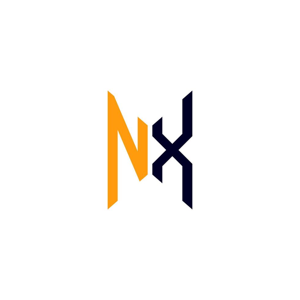 nx buchstaben logo kreatives design mit vektorgrafik, nx einfaches und modernes logo. vektor